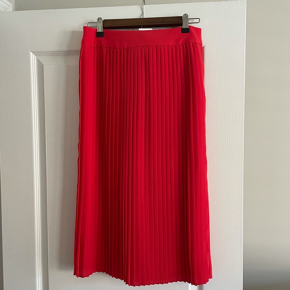 JCrew midi-length pleated skirt